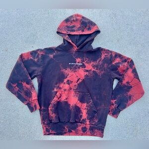 NWOT John Summit Hoodie, My Life Is a Bender, Red/Black Tie Dye, sizes S,M,L